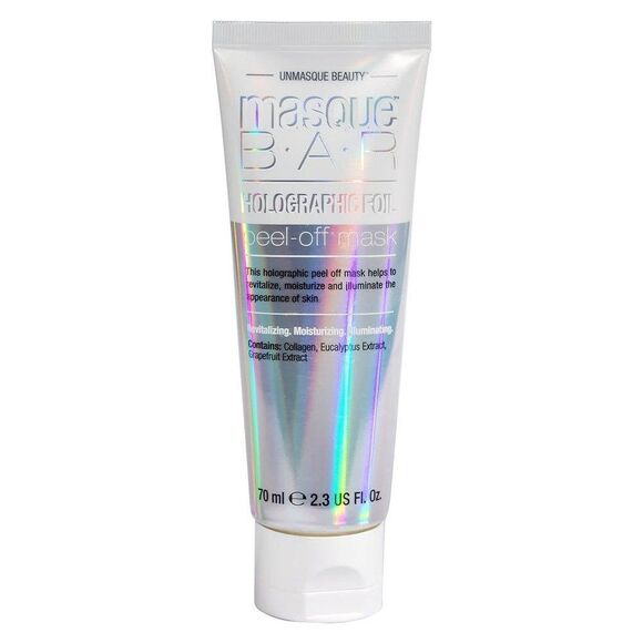 🆕 Masque Bar Silver Holographic Foil Peel Off Skincare Mask - Picture 1 of 5